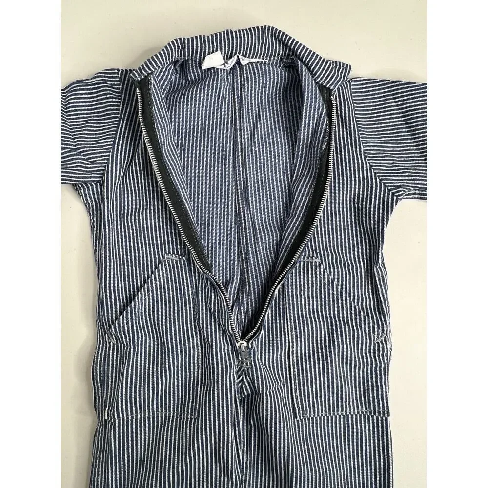 Vintage Stripe Denim Navy Jumpsuit Pella Dutchie Play Tog